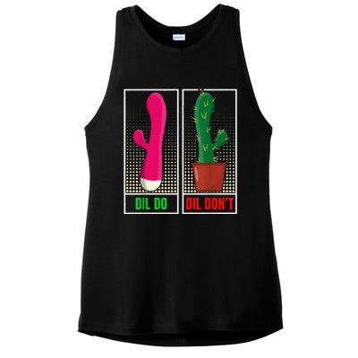 Dil Do Dil DonT Funny Inappropriate Ladies PosiCharge Tri-Blend Wicking Tank