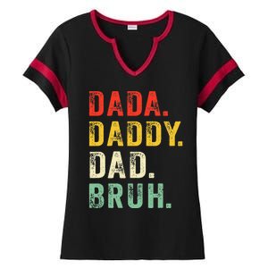 Dada Daddy Dad Bruh Fathers Day Dad Ladies Halftime Notch Neck Tee