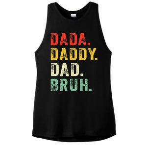 Dada Daddy Dad Bruh Fathers Day Dad Ladies PosiCharge Tri-Blend Wicking Tank