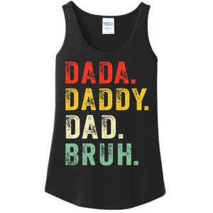 Dada Daddy Dad Bruh Fathers Day Dad Ladies Essential Tank