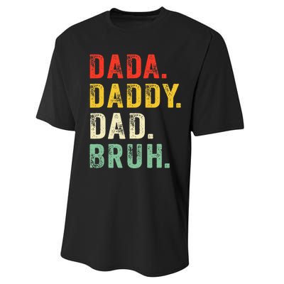 Dada Daddy Dad Bruh Fathers Day Dad Performance Sprint T-Shirt