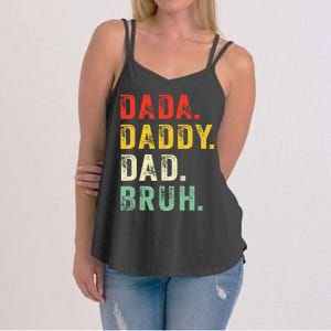 Dada Daddy Dad Bruh Fathers Day Dad Women's Strappy Tank