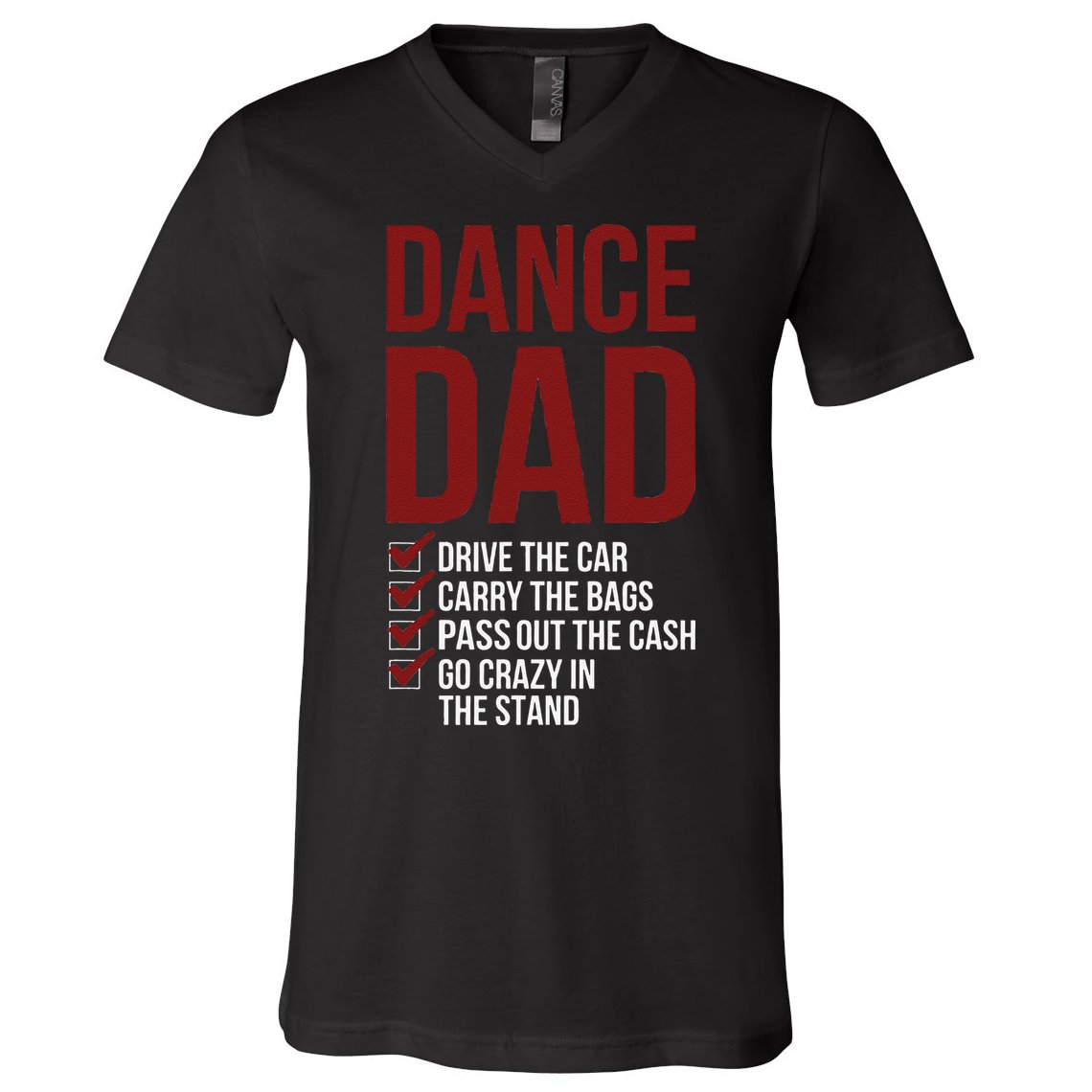Dance Dad Dancing Dad Of A Dancer Father V-Neck T-Shirt