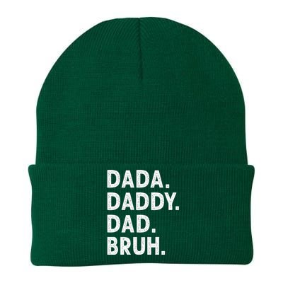 Dada Daddy Dad Bruh Funny Fathers Day Gift Knit Cap Winter Beanie