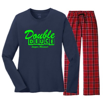 Double Deuce Women's Long Sleeve Flannel Pajama Set 