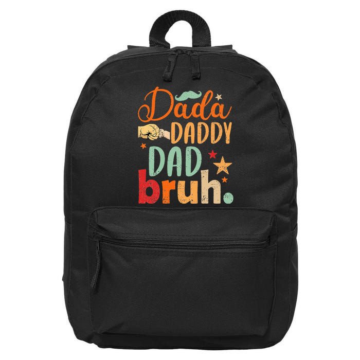 Dada Daddy Dad Bruh Happy Fars Day 16 in Basic Backpack