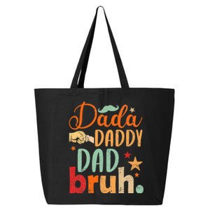 Dada Daddy Dad Bruh Happy Fars Day 25L Jumbo Tote