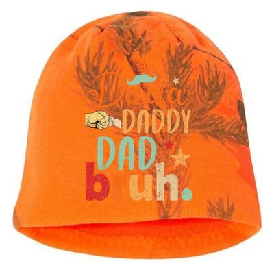 Dada Daddy Dad Bruh Happy Fars Day Kati - Camo Knit Beanie