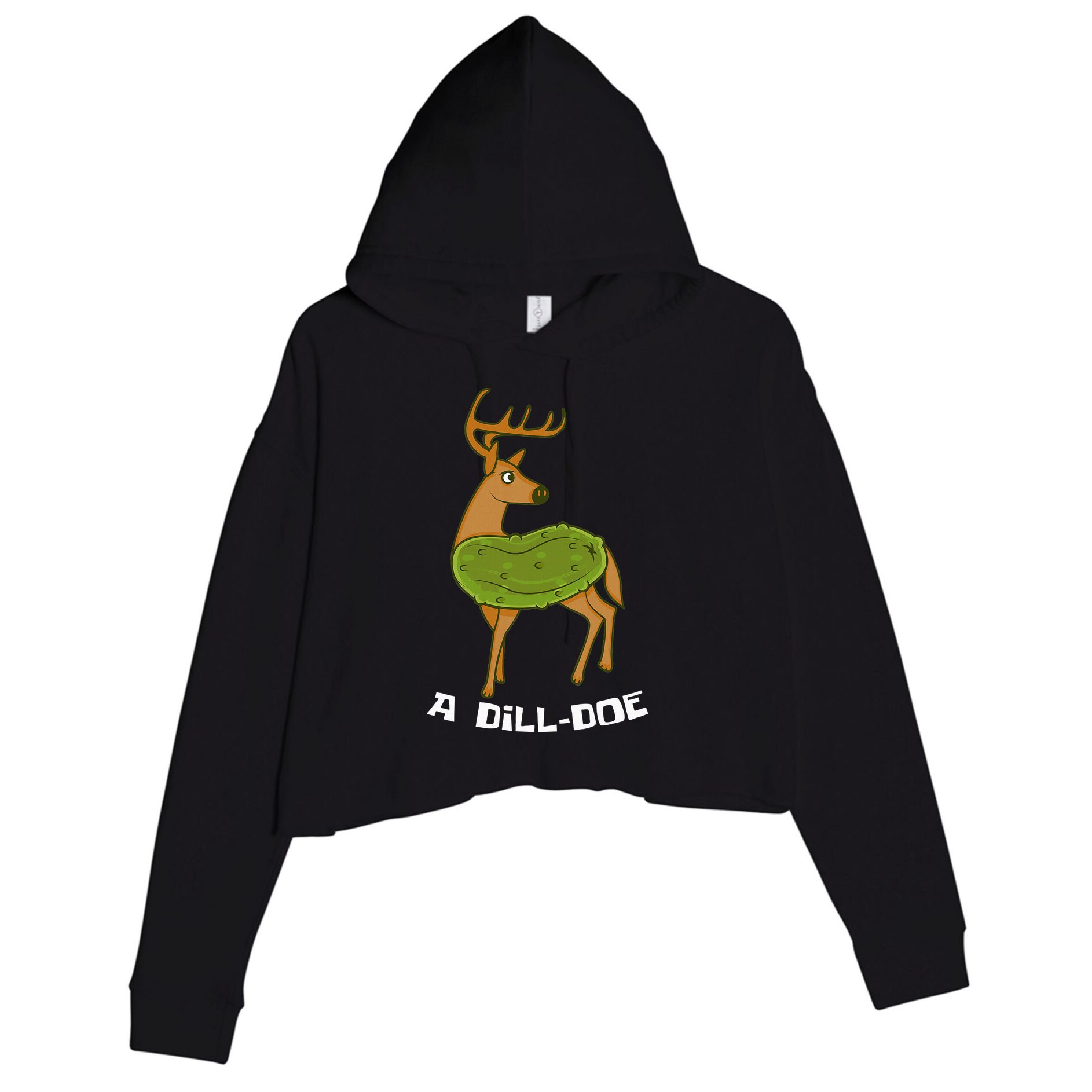 Dill Doe Dildo Comic And Joke Fan Crop Fleece Hoodie