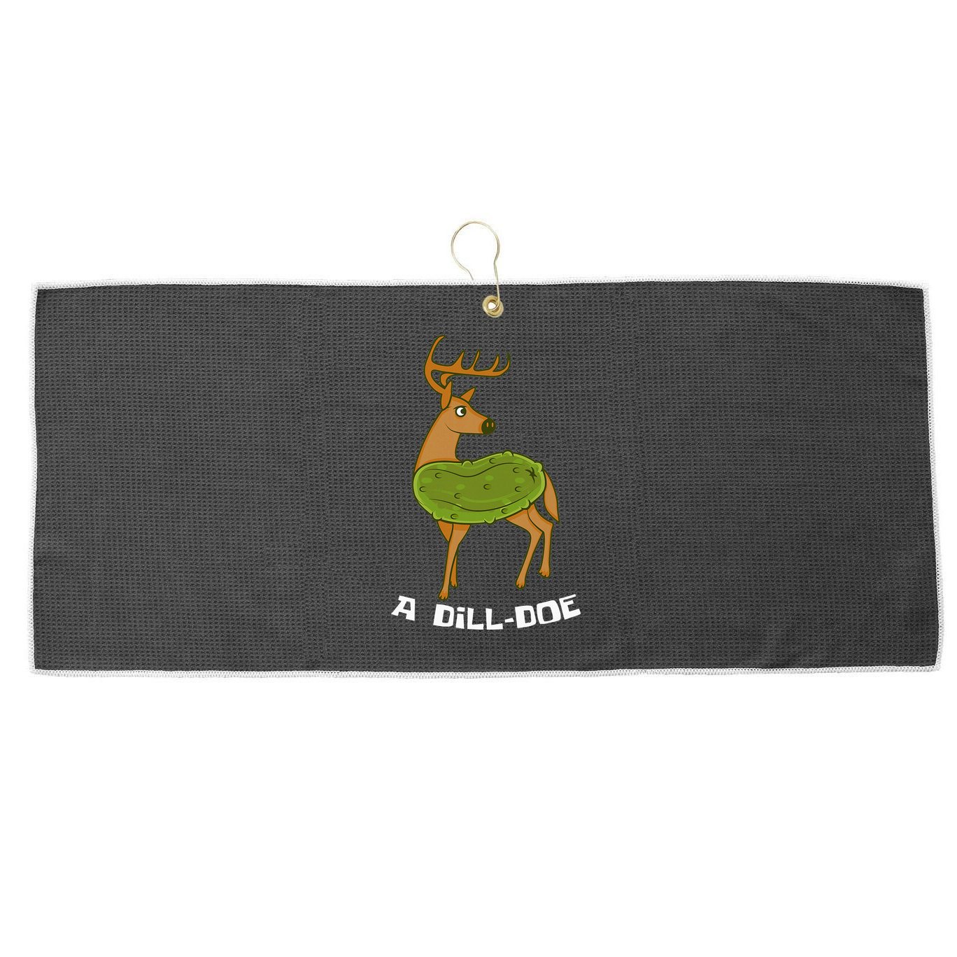 Dill Doe Dildo Comic And Joke Fan Large Microfiber Waffle Golf Towel