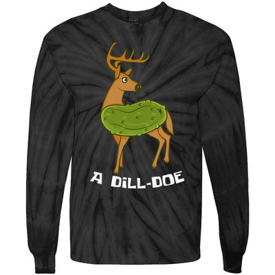 Dill Doe Dildo Comic And Joke Fan Tie-Dye Long Sleeve Shirt