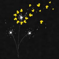 Ducky Dandelion Duckling Duckie Lover Bath Toy Rubber Duck Ladies PosiCharge Tri-Blend Wicking Tank