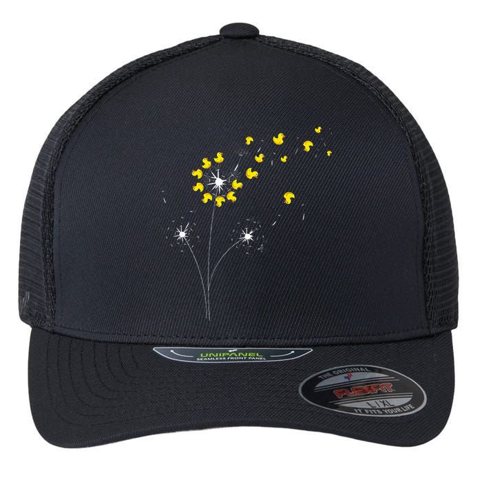 Ducky Dandelion Duckling Duckie Lover Bath Toy Rubber Duck Flexfit Unipanel Trucker Cap