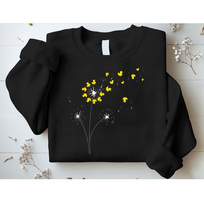 Ducky Dandelion Duckling Duckie Lover Bath Toy Rubber Duck Sweatshirt