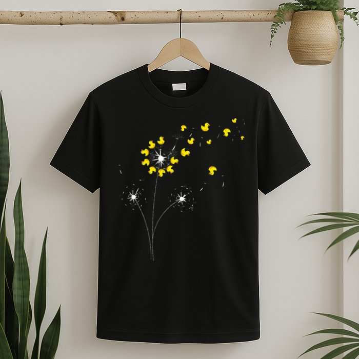 Ducky Dandelion Duckling Duckie Lover Bath Toy Rubber Duck T-Shirt
