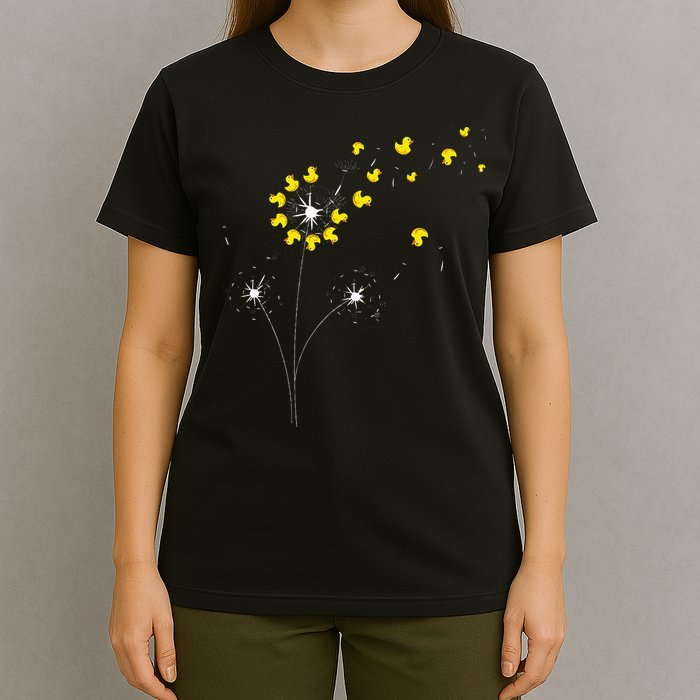 Ducky Dandelion Duckling Duckie Lover Bath Toy Rubber Duck T-Shirt
