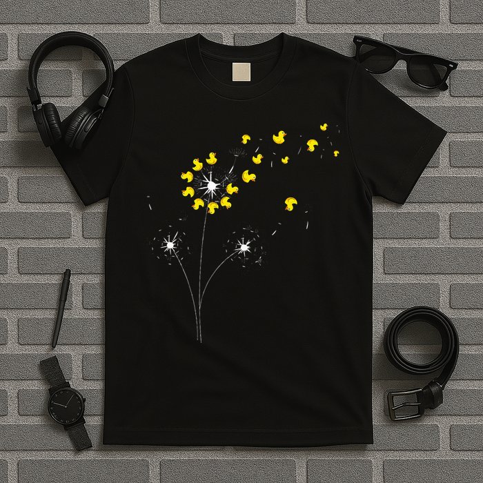 Ducky Dandelion Duckling Duckie Lover Bath Toy Rubber Duck T-Shirt