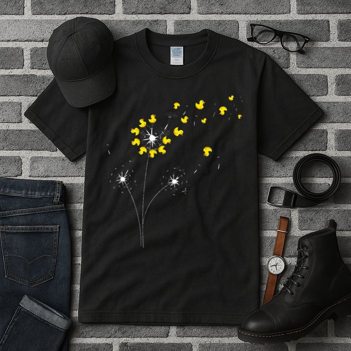 Ducky Dandelion Duckling Duckie Lover Bath Toy Rubber Duck Tall T-Shirt