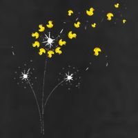 Ducky Dandelion Duckling Duckie Lover Bath Toy Rubber Duck Crop Fleece Hoodie