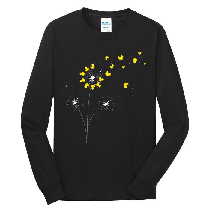 Ducky Dandelion Duckling Duckie Lover Bath Toy Rubber Duck Tall Long Sleeve T-Shirt