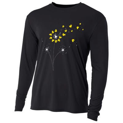 Ducky Dandelion Duckling Duckie Lover Bath Toy Rubber Duck Cooling Performance Long Sleeve Crew