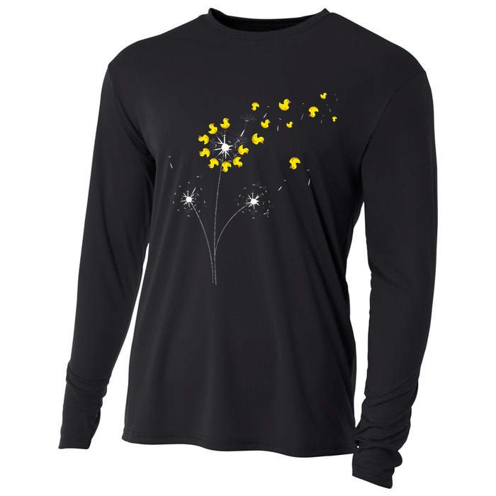 Ducky Dandelion Duckling Duckie Lover Bath Toy Rubber Duck Cooling Performance Long Sleeve Crew