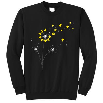 Ducky Dandelion Duckling Duckie Lover Bath Toy Rubber Duck Tall Sweatshirt