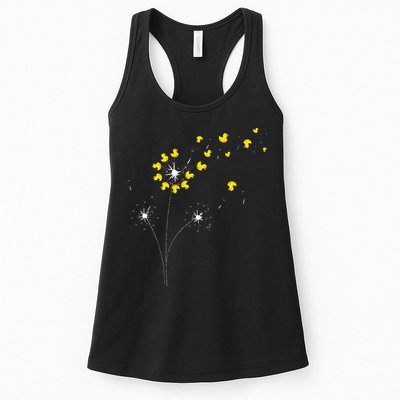Ducky Dandelion Duckling Duckie Lover Bath Toy Rubber Duck Womens Tank Top