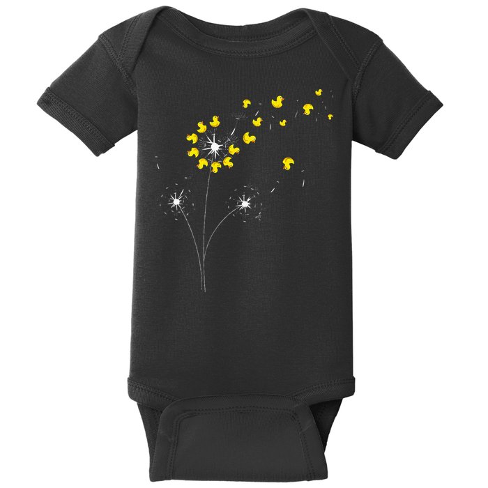 Ducky Dandelion Duckling Duckie Lover Bath Toy Rubber Duck Baby Bodysuit