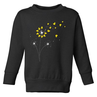 Ducky Dandelion Duckling Duckie Lover Bath Toy Rubber Duck Toddler Sweatshirt