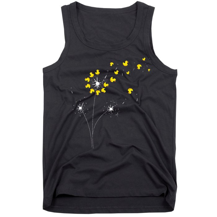 Ducky Dandelion Duckling Duckie Lover Bath Toy Rubber Duck Tank Top
