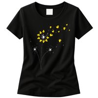 Ducky Dandelion Duckling Duckie Lover Bath Toy Rubber Duck Womens T-Shirt