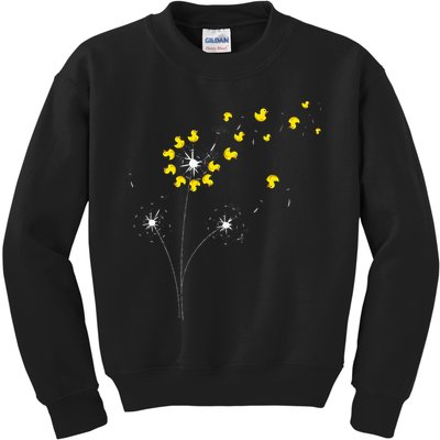 Ducky Dandelion Duckling Duckie Lover Bath Toy Rubber Duck Kids Sweatshirt
