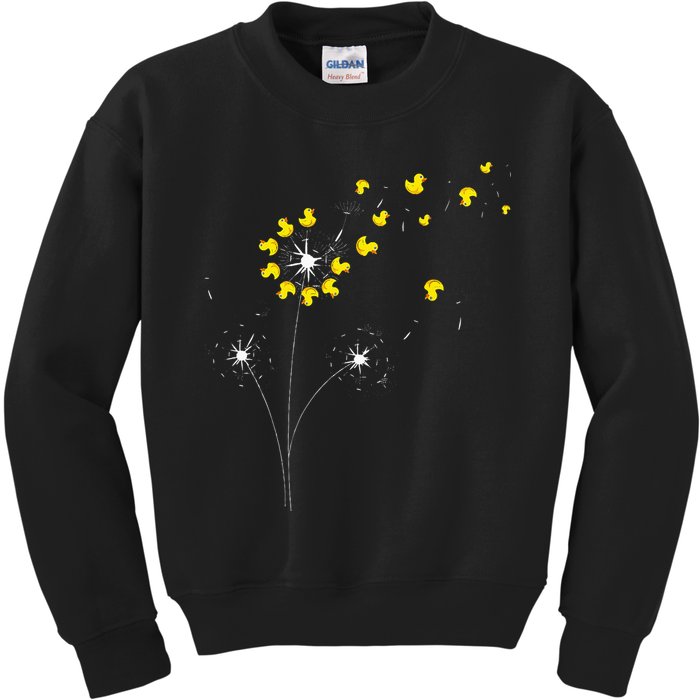 Ducky Dandelion Duckling Duckie Lover Bath Toy Rubber Duck Kids Sweatshirt