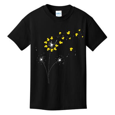 Ducky Dandelion Duckling Duckie Lover Bath Toy Rubber Duck Kids T-Shirt