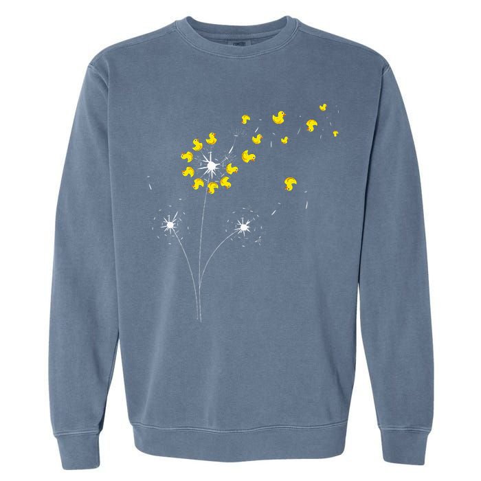 Ducky Dandelion Duckling Duckie Lover Bath Toy Rubber Duck Garment-Dyed Sweatshirt