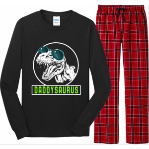 Daddysaurus Dad Dinosaur Fahter Rex Family Matching Gift Long Sleeve Pajama Set