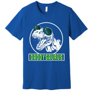 Daddysaurus Dad Dinosaur Fahter Rex Family Matching Gift Premium T-Shirt