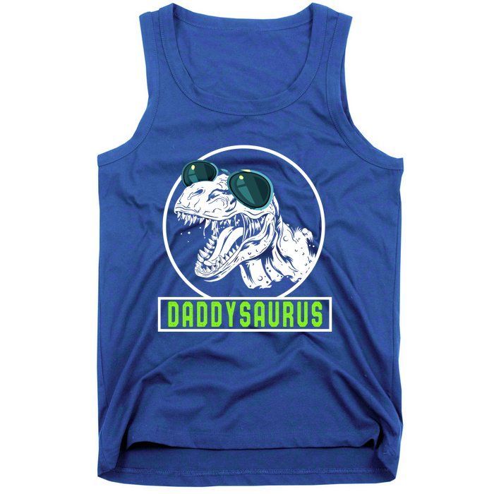 Daddysaurus Dad Dinosaur Fahter Rex Family Matching Gift Tank Top