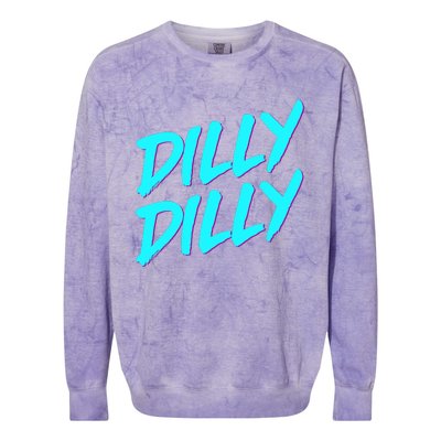 Dilly Dilly Drinking Beer Funny Beer Meme Quote Colorblast Crewneck Sweatshirt