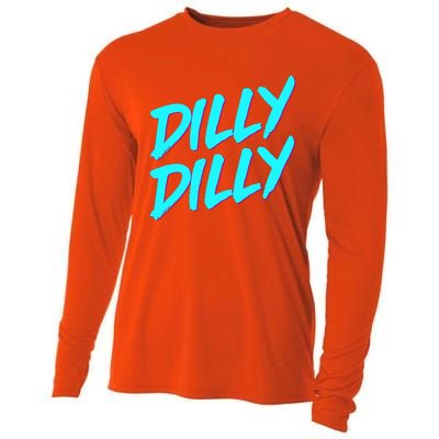 Dilly Dilly Drinking Beer Funny Beer Meme Quote Cooling Performance Long Sleeve Crew