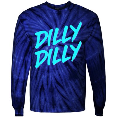 Dilly Dilly Drinking Beer Funny Beer Meme Quote Tie-Dye Long Sleeve Shirt