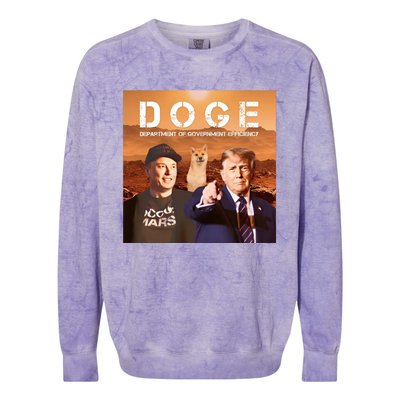 D.O.G.E Doge Department Of Government Efficiency Colorblast Crewneck Sweatshirt