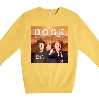 D.O.G.E Doge Department Of Government Efficiency Premium Crewneck Sweatshirt