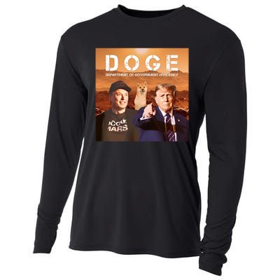 D.O.G.E Doge Department Of Government Efficiency Cooling Performance Long Sleeve Crew