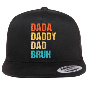 Dada Daddy Dad Bruh Flat Bill Trucker Hat