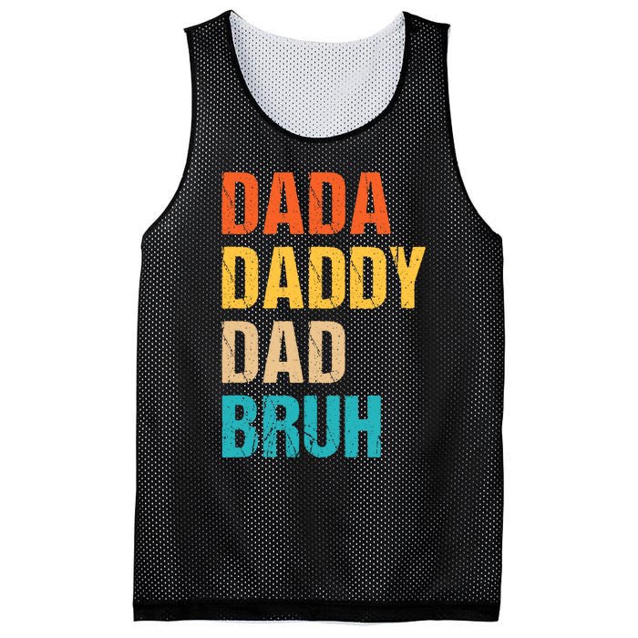 Dada Daddy Dad Bruh Mesh Reversible Basketball Jersey Tank