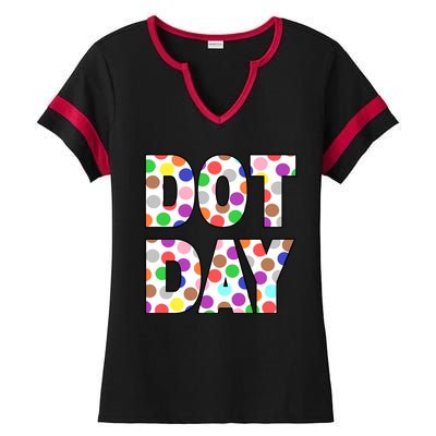 Dotty Dot Day Ladies Halftime Notch Neck Tee