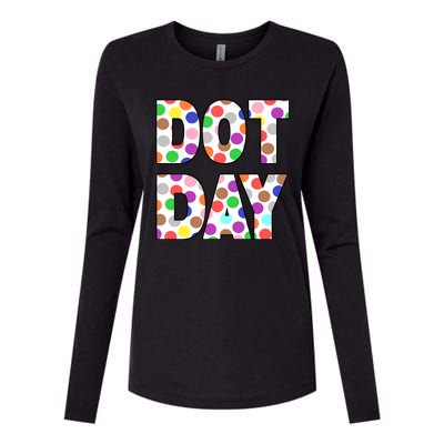 Dotty Dot Day Womens Cotton Relaxed Long Sleeve T-Shirt