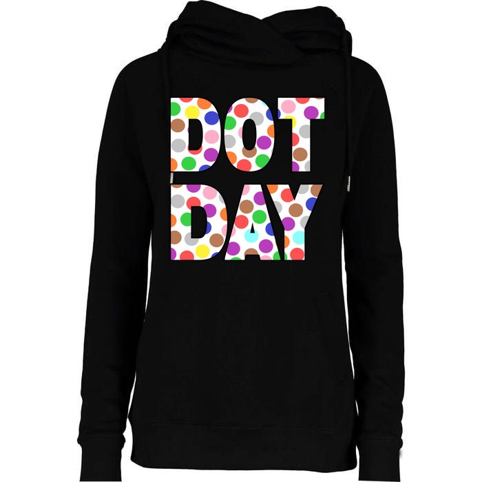 Dotty Dot Day Womens Funnel Neck Pullover Hood